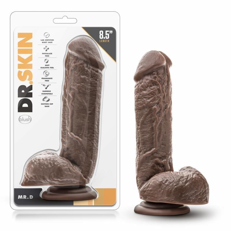 Dr. Skin - Mr. D. Dildo With Suction Cup 8.5'' - Chocolate