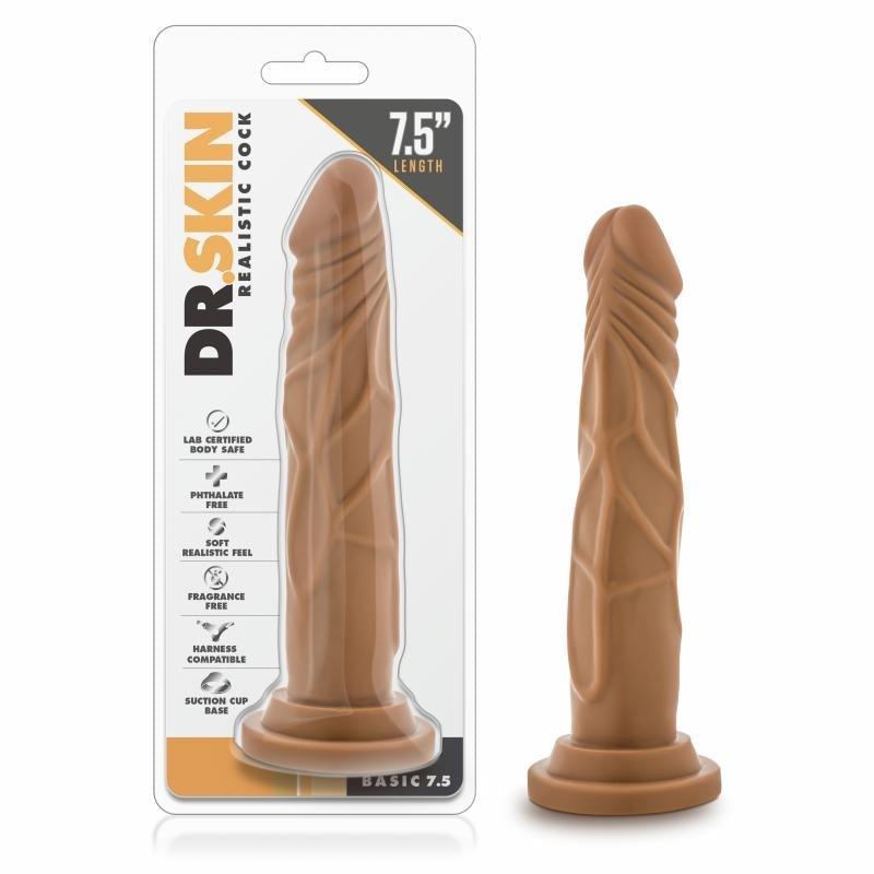 Dr. Skin - Realistic Dildo With Suction Cup 7.5'' - Mocha