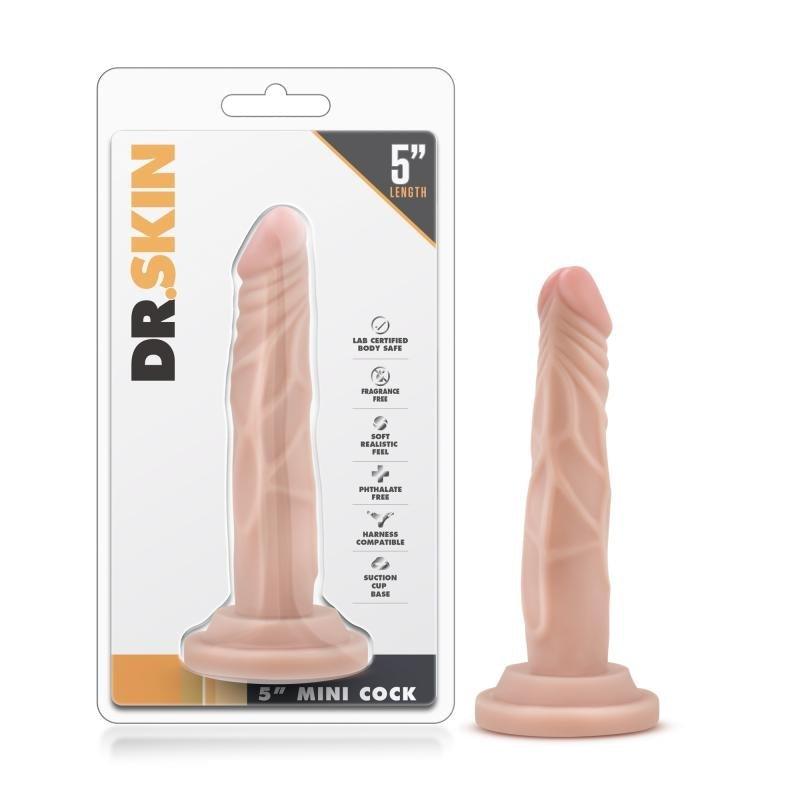 Dr. Skin - Realistic Mini Dildo With Suction Cup 5'' - Beige