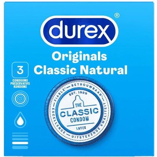 Durex - Originals Classic Natural Condoms 3 pcs