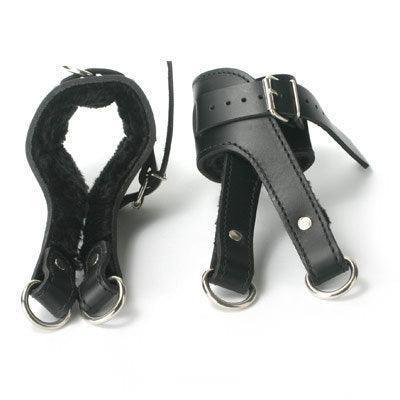 Fleece Lined Leather Suspension Cuffs Bulk