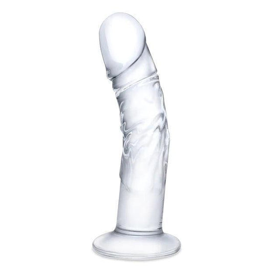 Glas Curved Realistic Glass Dildo With Veins (7)