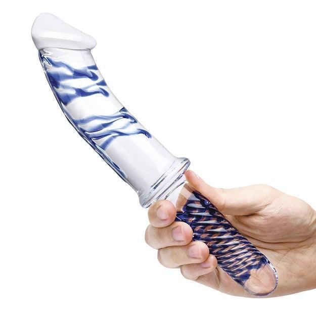 Glas Realistic Double Ended Glass Dildo With Handle (11)