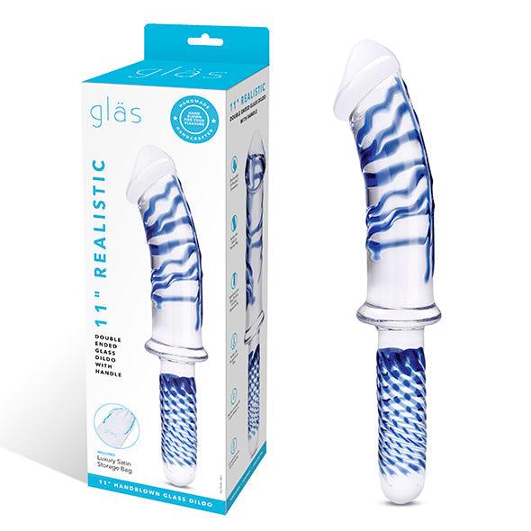 Glas - Realistic Double Ended Glass Dildo with Handle