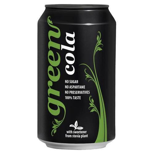 Green Cola 330ml Can - No calorie stevia sweetened cola