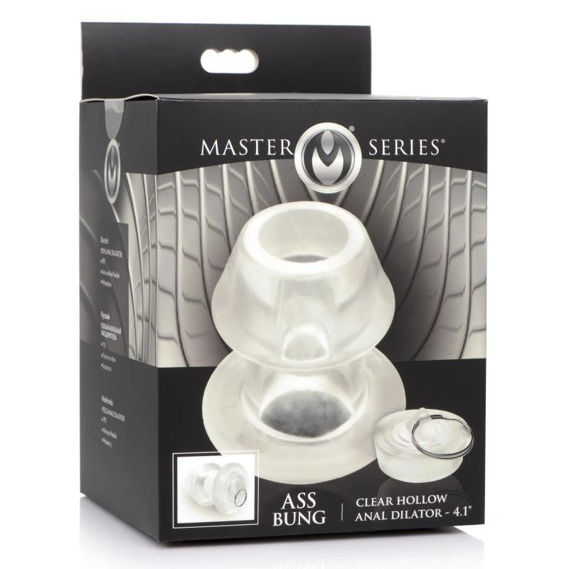 Hollow Transparent Anal Plug With Stopper - XL