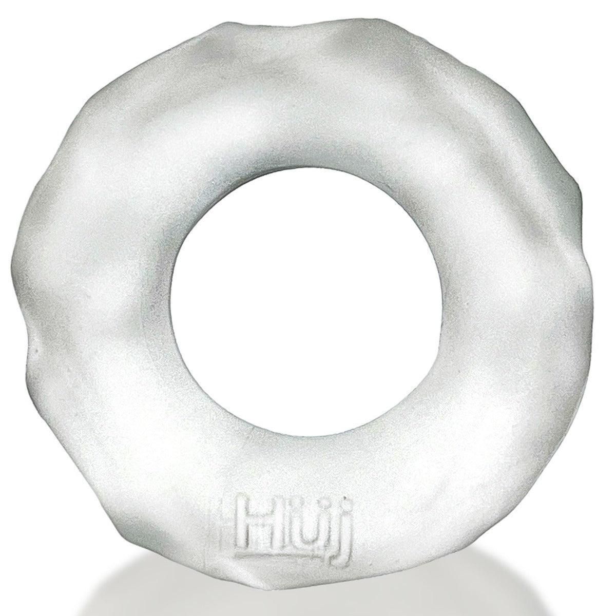 Hunkyjunk Fractal Tactile Silicone Cockring Clear Ice