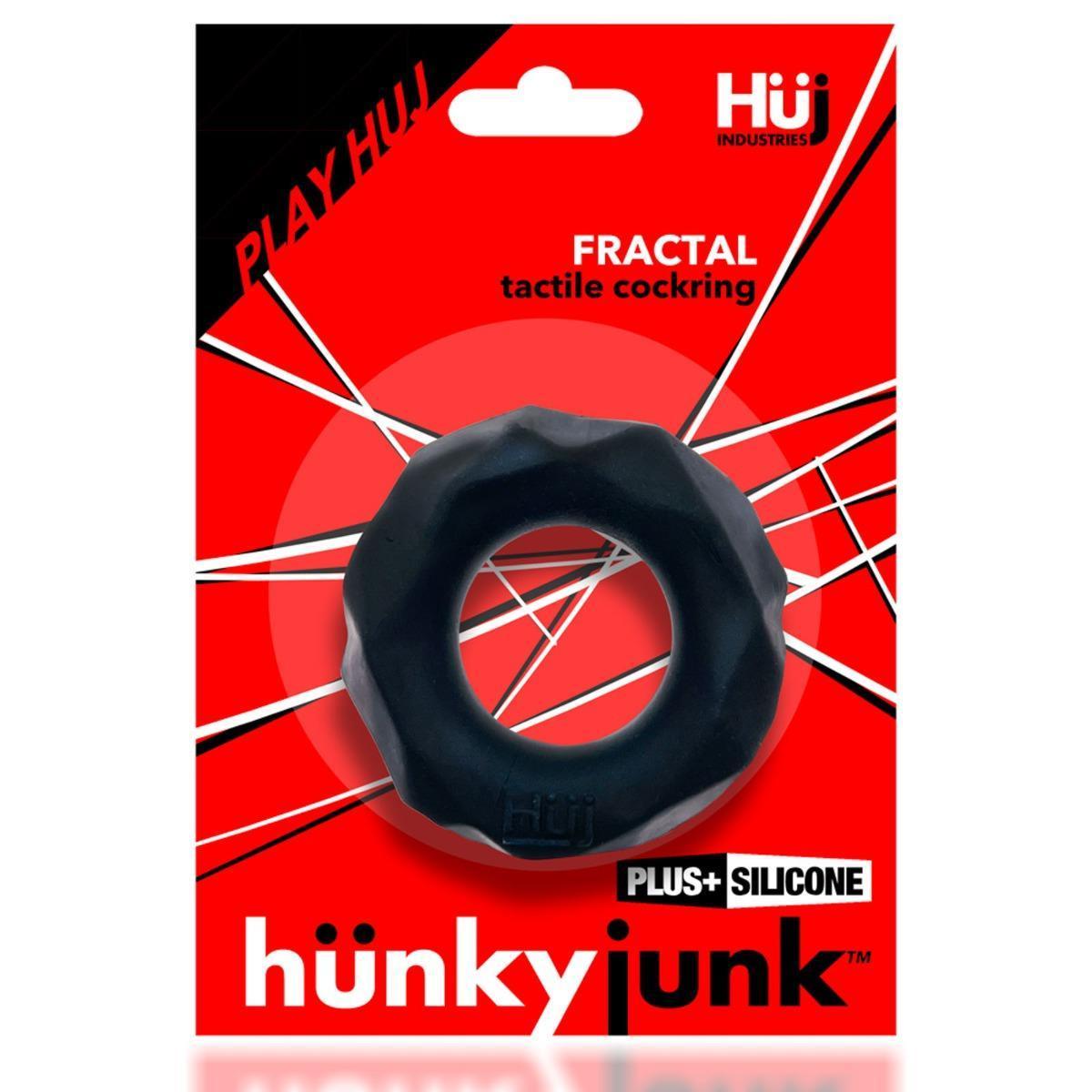 Hunkyjunk Fractal Tactile Silicone Cockring Tar Ice