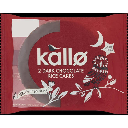 Kallo Dark Chocolate Topped Rice Cakes 33g