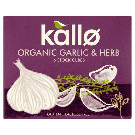 Kallo Organic Garlic & Herb Stock Cubes 66g