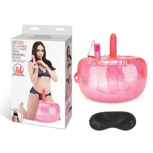 Lux Fetish Inflatable Sex Chair With Vibrating Dildo Pink