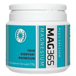MAG365 Magnesium Supplement plus Calcium 210g.