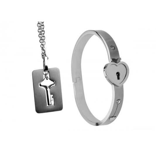 Master Series Cuffed Locking Bracelet & Key Necklace
