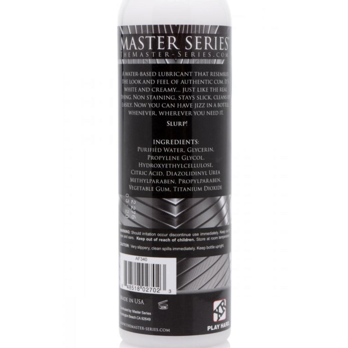 Master Series Jizz Unscented Water Based Lube 8oz
