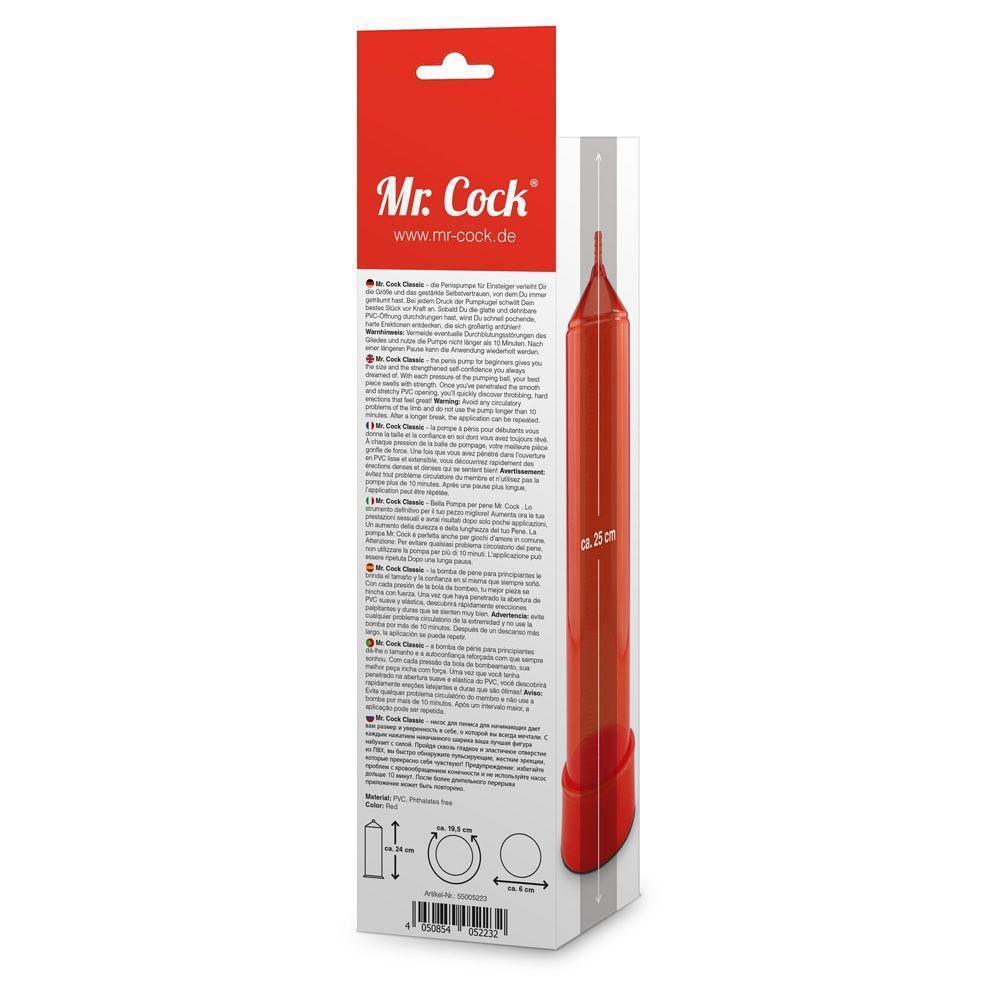 Mr Cock Classic Penis Pump Red