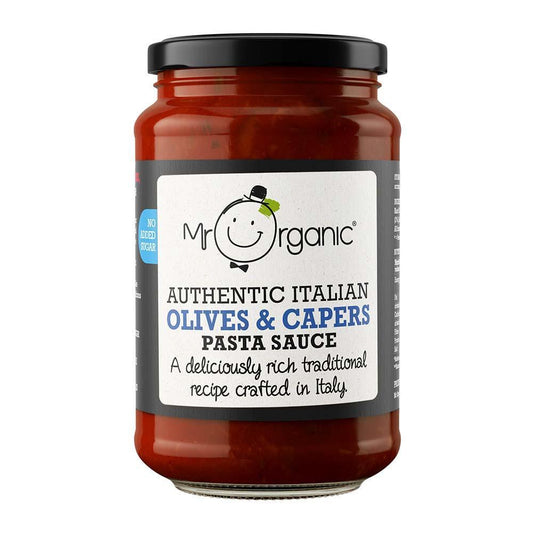 Mr Organic Authentic Italian Olives & Capers Pasta Sauce jar 350g