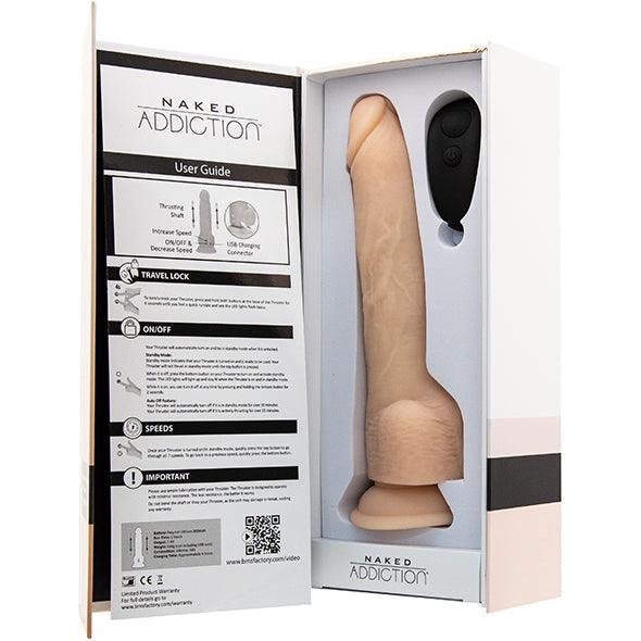 Naked Addiction - Thrusting Dong with Remote 9 Inch Vanilla