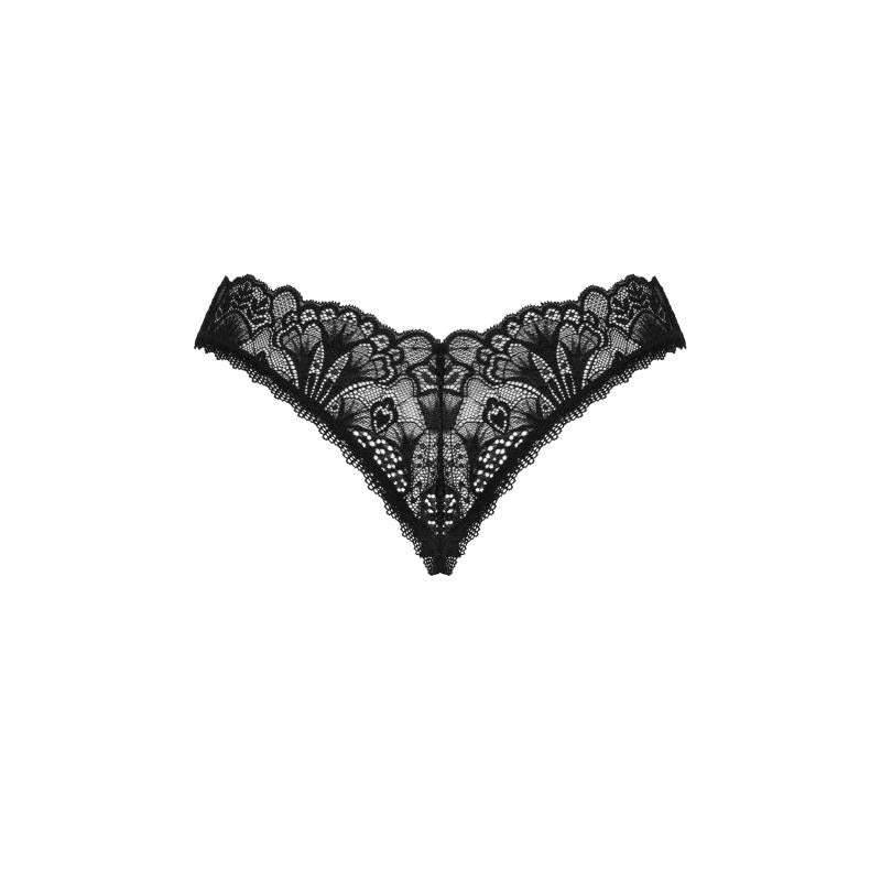 Donna Dream String with Open Crotch - Black