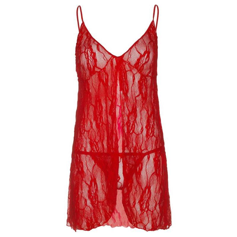 Only Yours Babydoll & G-String - Red