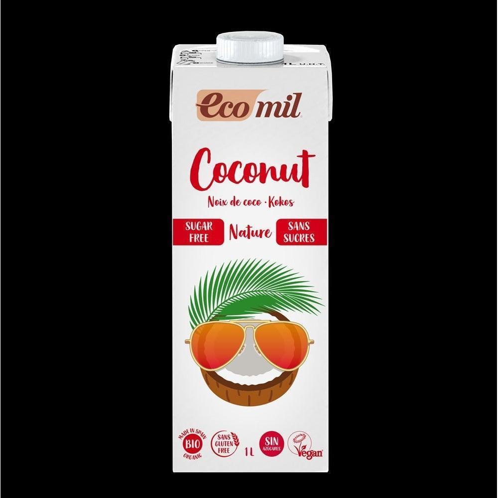 Organic coconut milk sugar-free Tetra Brik 1 L.