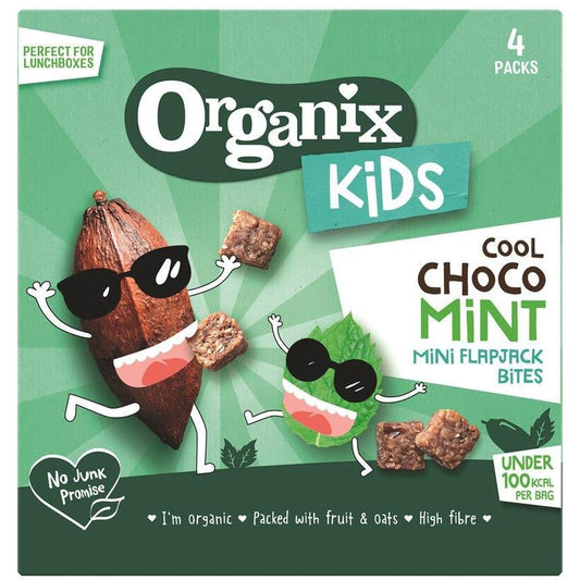 Organix KIDS Cool Choco Mint Mini Flapjack Bites (4 x 23g)