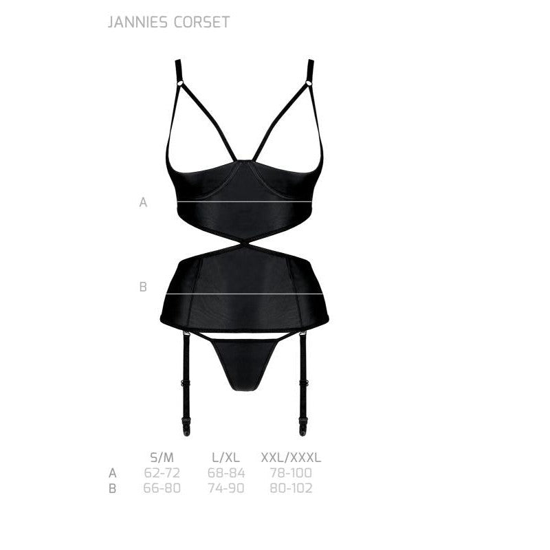 Jannies Open Cups Corset - Black