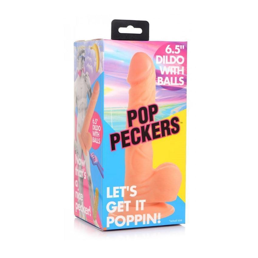 Pop Peckers Dildo With Balls Light (6.5”)