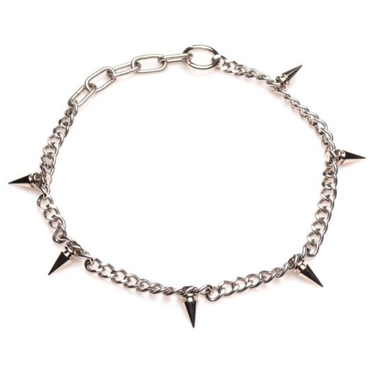 Punk Spiked Necklace - Silver