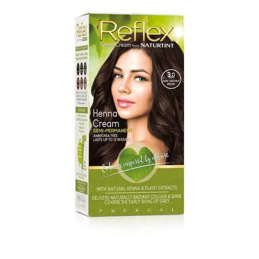 Reflex Semi-Permanent Henna Cream 3.0 Dark Chestnut Brown 110ml