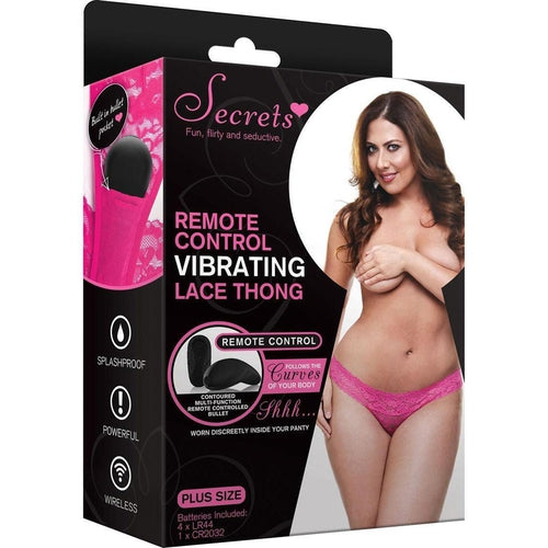 Secret Vibrating Panties Remote Controlled Lace Thong Pink Queen