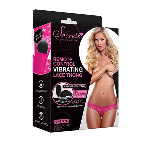 Secrets Vibrating Panties - Lace Thong Pink