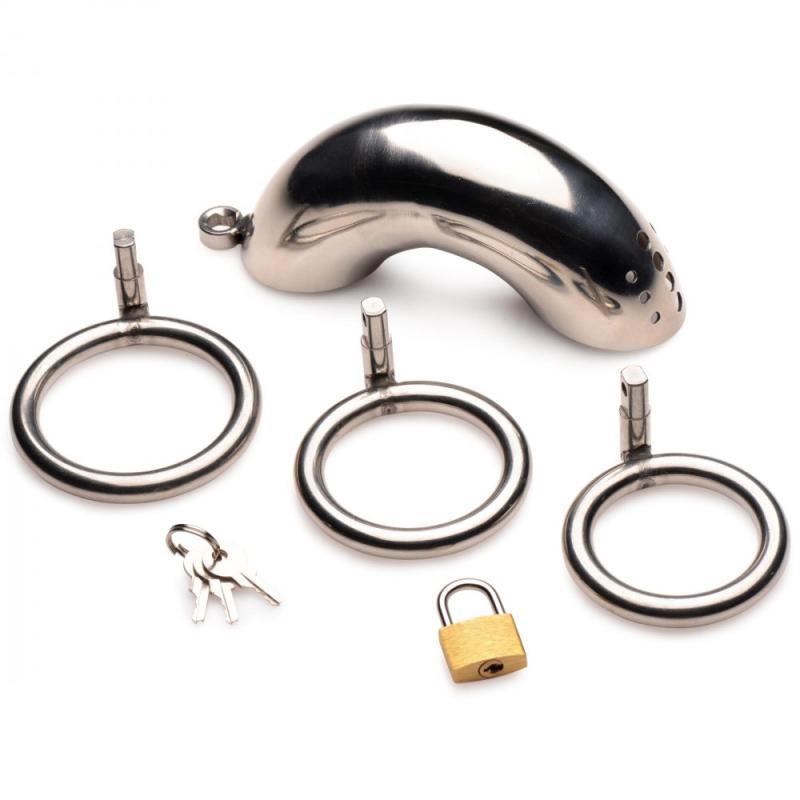 Stainless Steel Penis Cage with 3 Rings