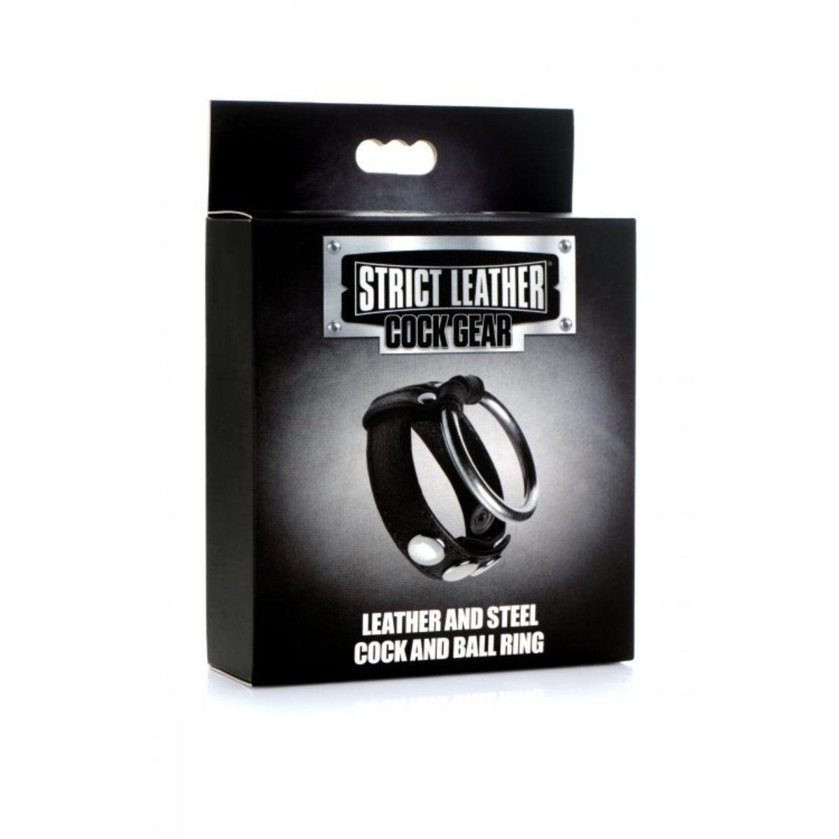 Strict Leather Cock Gear Leather & Steel Cock & Ball Ring