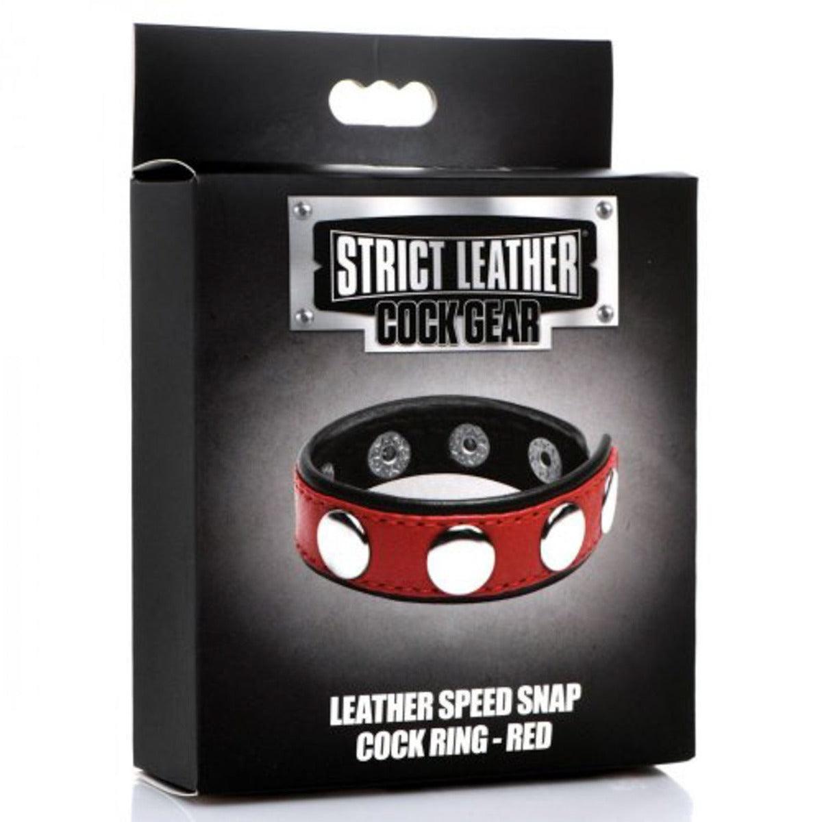 Strict Leather Cock Gear Speed Snap Cock Ring Red
