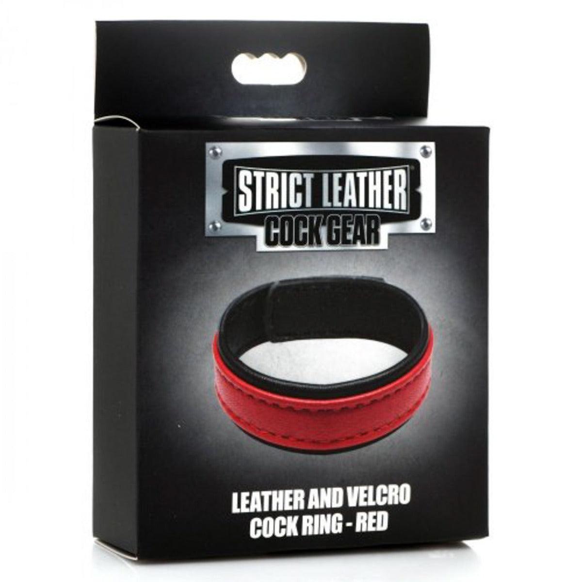 Strict Leather Cock Gear Velcro Cock Ring Red