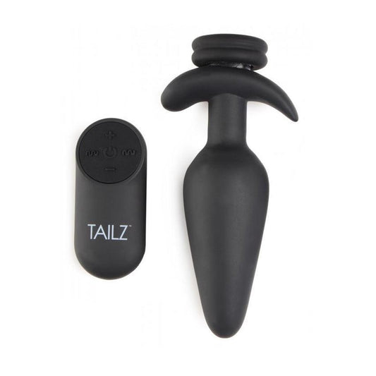 Tailz Interchangeable 10X Vibrating Large Silicone Anal Plug With Remote