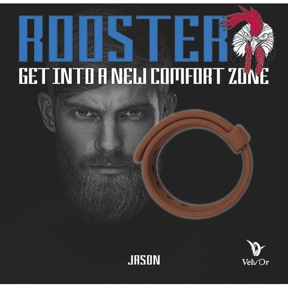 Velv'Or - Rooster Jason Size Adjustable Firm Strap Design Cock Ring Brown