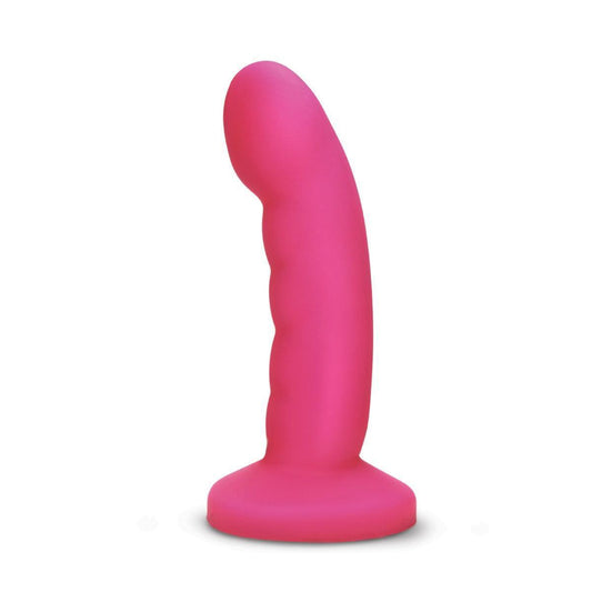 Whipsmart 6 inch Curved Ripple Remote control Dildo - Hot Pink