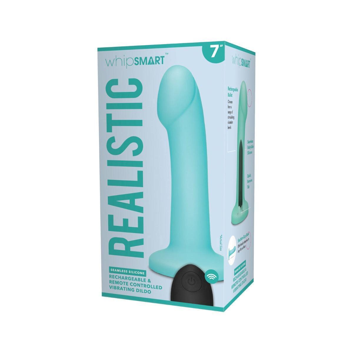 Whipsmart 7 Inch Remote Control Vibrating Dildo - Blue
