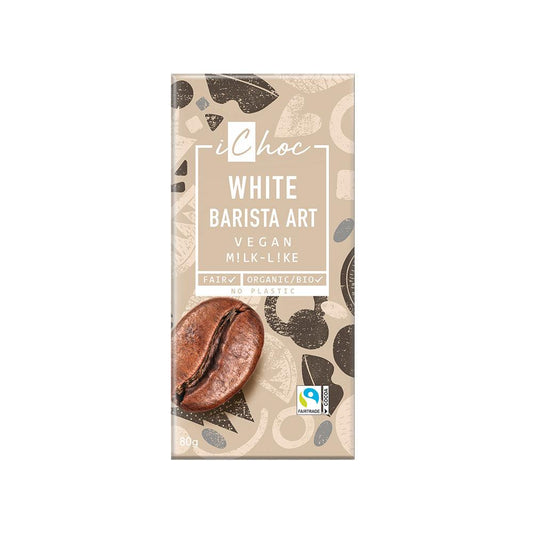 White Barista Art Chocolate Vegan 80g